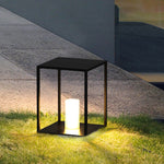 Ray Minimalist Rectangular Metal Solar Outdoor Ground Lamp - Lamp Outdoor