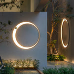 Aria Modern Art Ring LED Outdoor Wall Lamp Metal Garden Corridor Balcony - Letslighting