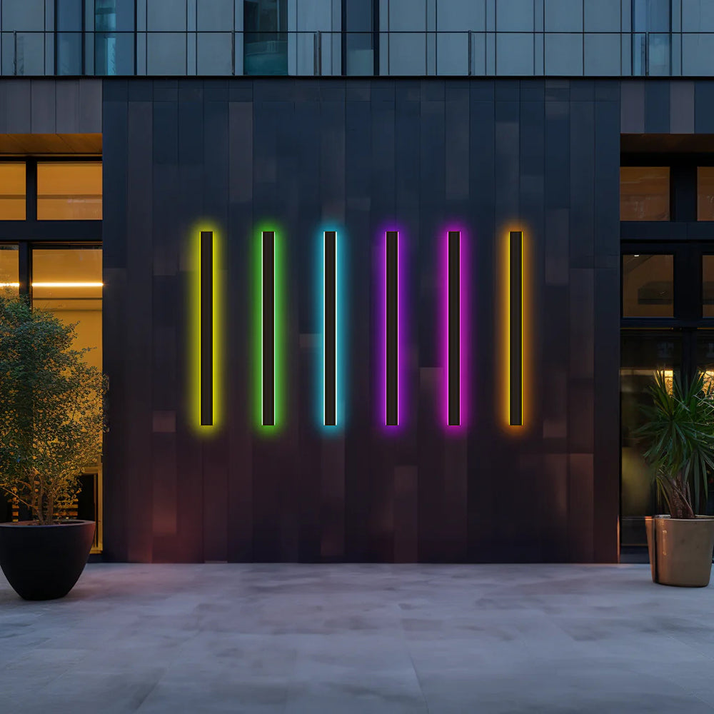 Arisha Ripple Minimalist Linear LED Outdoor Wall Lamp Metal Garden Corridor Balcony - Letslighting