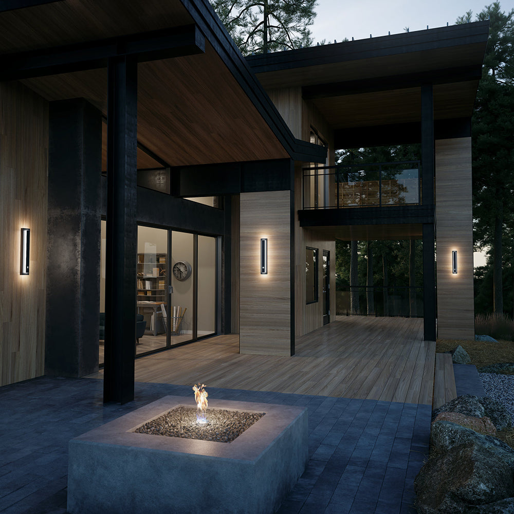 Arisha Modern Square Ring Metal Outdoor Wall Lamp, Dark/Gray Bronze - Letslighting