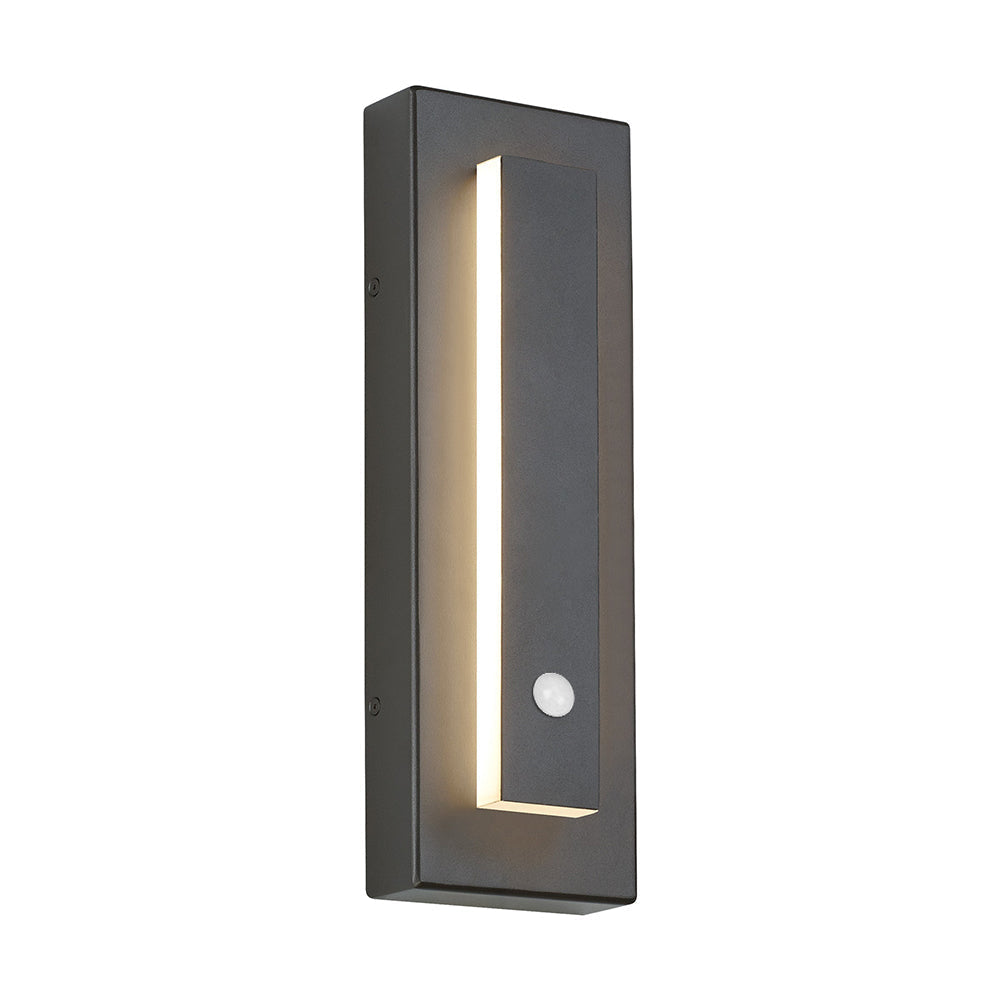 Arisha Modern Square Ring Metal Outdoor Wall Lamp, Dark/Gray Bronze - Letslighting