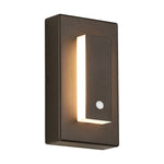 Arisha Modern Square Ring Metal Outdoor Wall Lamp, Dark/Gray Bronze - Letslighting
