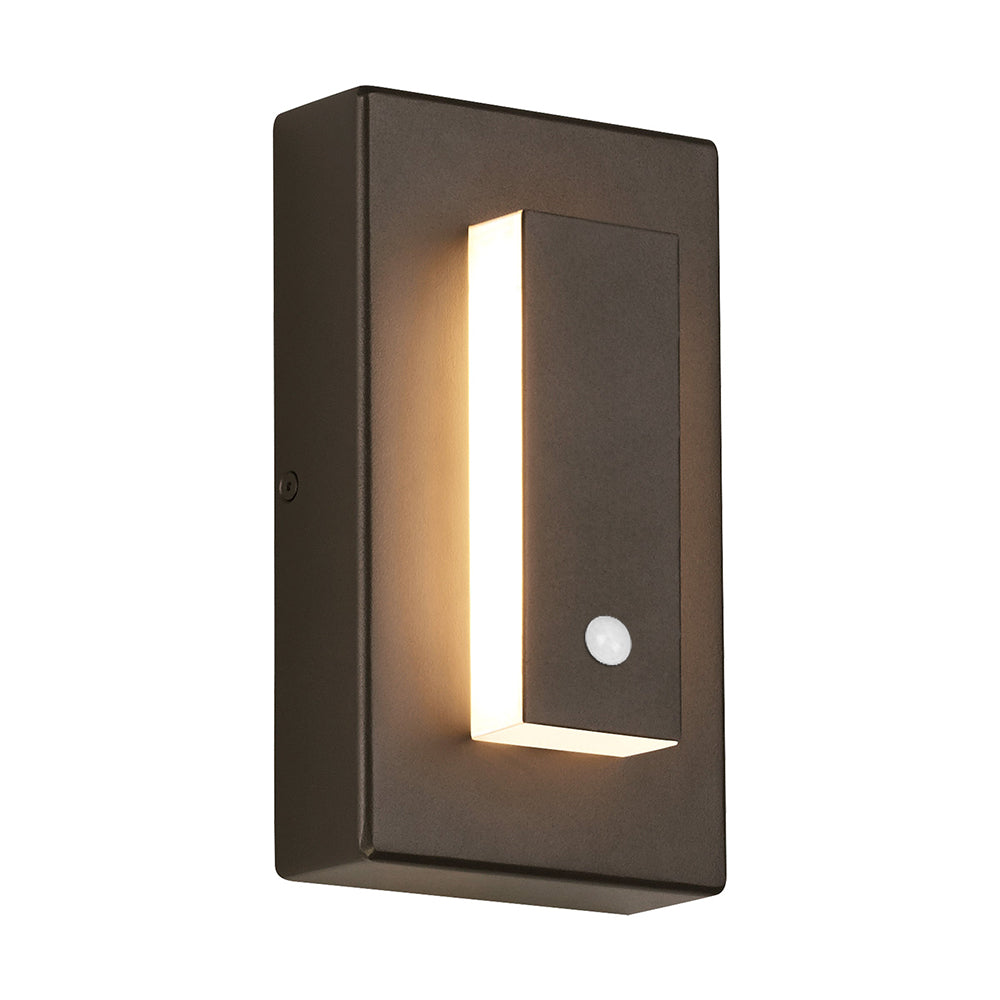 Arisha Modern Square Ring Metal Outdoor Wall Lamp, Dark/Gray Bronze - Letslighting