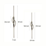 Strip Creative Stepless Dimming 3 Step Dimming Black Modern Wall Lamp - Lamp Outdoor
