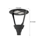 21-inch Black Post Top LED Light Fixture - No Included Lamp Post - Lamp Outdoor