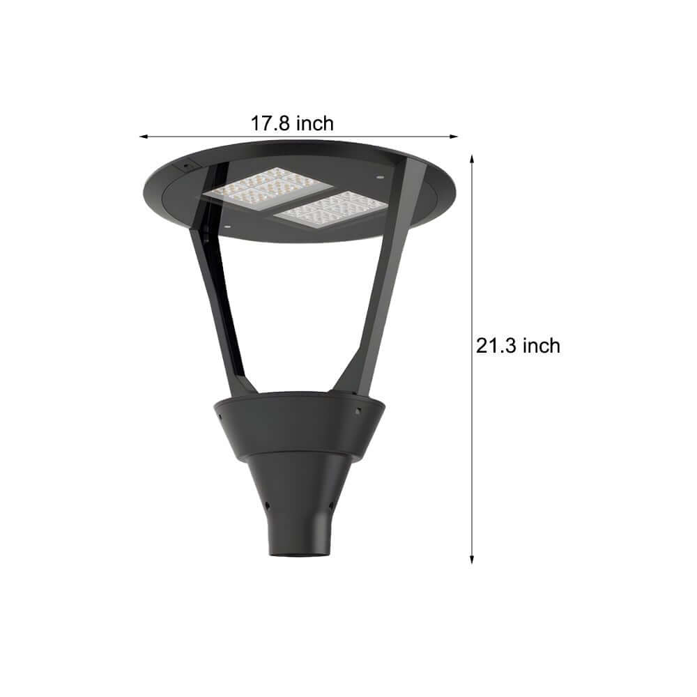 21-inch Black Post Top LED Light Fixture - No Included Lamp Post - Lamp Outdoor
