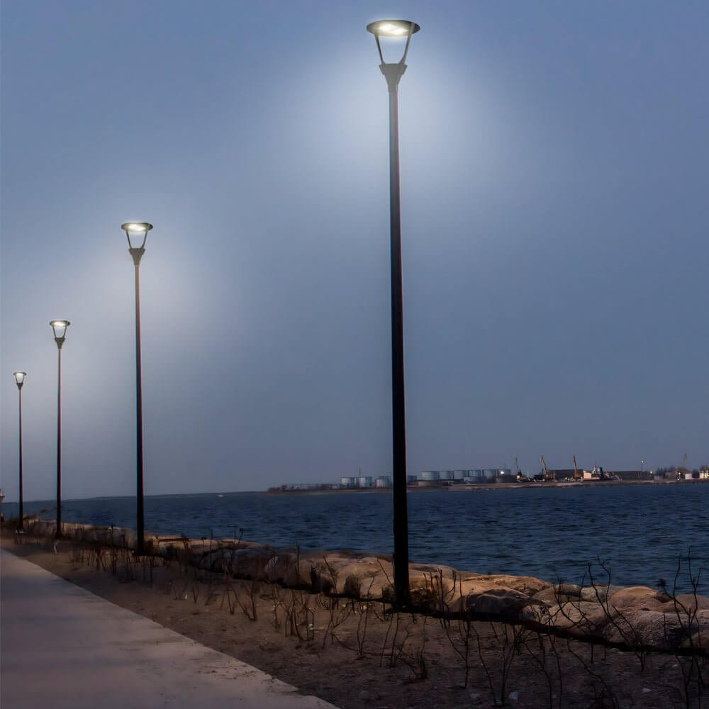 21-inch Black Post Top LED Light Fixture - No Included Lamp Post - Lamp Outdoor