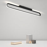 24'' Rectangle LED Black Flush Mount Ceiling Light Wall Lights - Lamp Outdoor