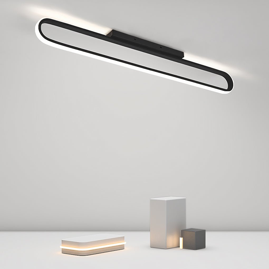 24'' Rectangle LED Black Flush Mount Ceiling Light Wall Lights - Lamp Outdoor