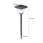 27.6-Inch H Modern Black LED Solar Pathway Post Light - Lamp Outdoor