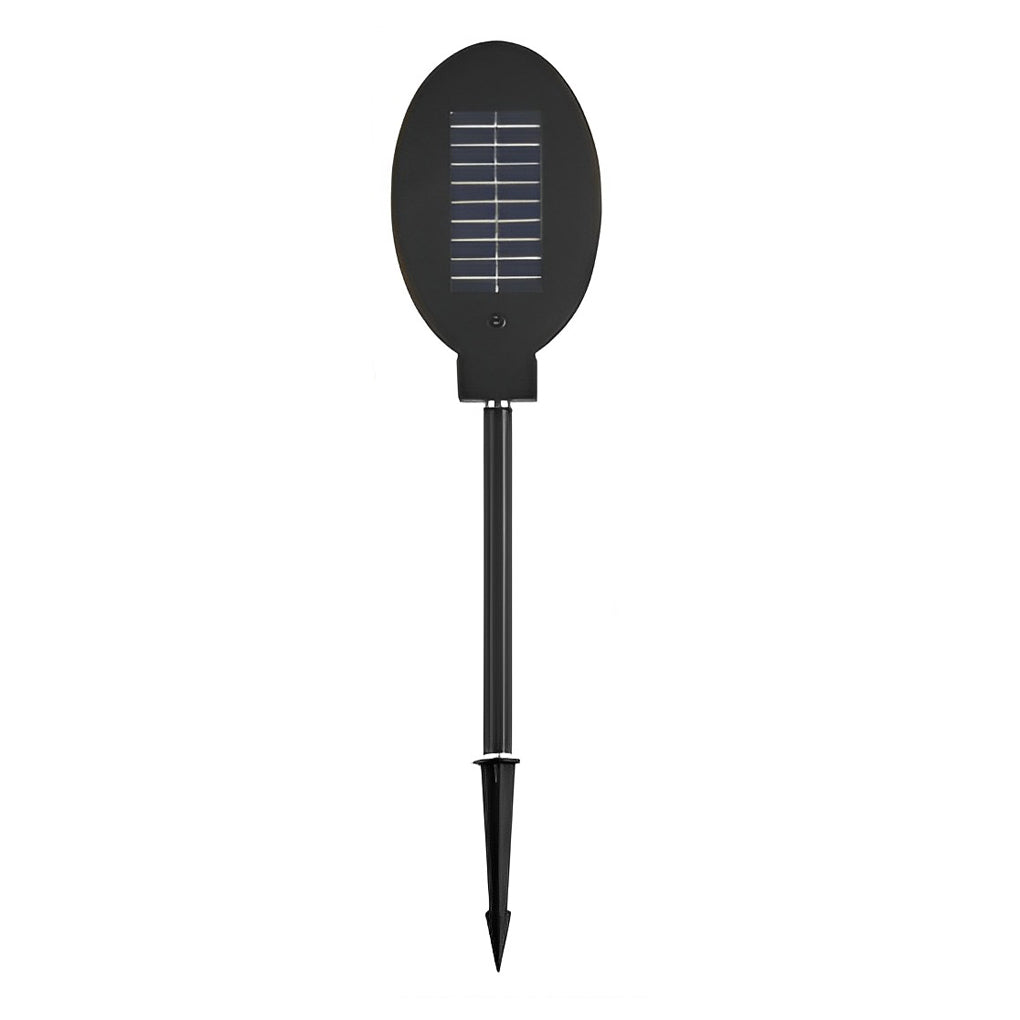 Modern Circular Black Solar LED Lawn Light