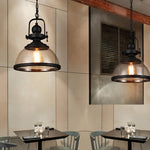 Antique Glass Iron Retro Industrial Pendant Ceiling Lights Dining Room Hanging Island Lamp - Lamp Outdoor