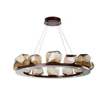 Irregular Glass Shade Stone Creative Cognac Color Modern Chandelier - Lamp Outdoor