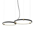 Circular Combination Creative Art Metal Black Post-Modern Chandelier - Lamp Outdoor