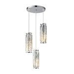 1 Pc Creative Iron Crystal Glass Industrial Style Chandelier Pendant Lights - Lamp Outdoor