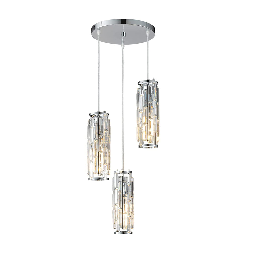 1 Pc Creative Iron Crystal Glass Industrial Style Chandelier Pendant Lights - Lamp Outdoor