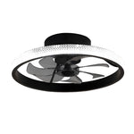 Round Inverter Mute LED Dimmable Modern Bladeless Ceiling Fans with Remote - Lamp Outdoor
