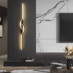 Strip Creative Stepless Dimming 3 Step Dimming Black Modern Wall Lamp - Lamp Outdoor