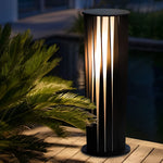 Creative Cylindrical LED Waterproof Black Modern Solar Pathway Lights - Dazuma