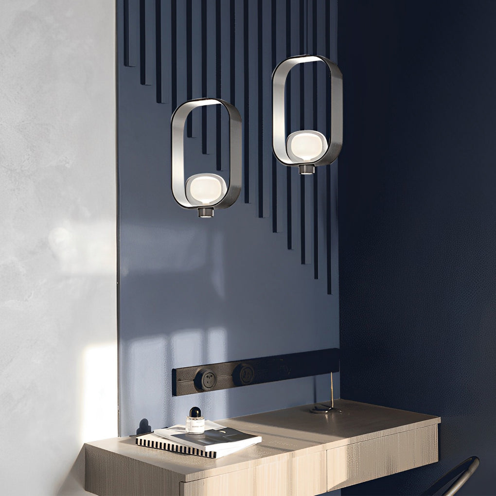 Rounded Rectangular Creative Electroplated Iron Glass Nordic Pendant Lights - Lamp Outdoor