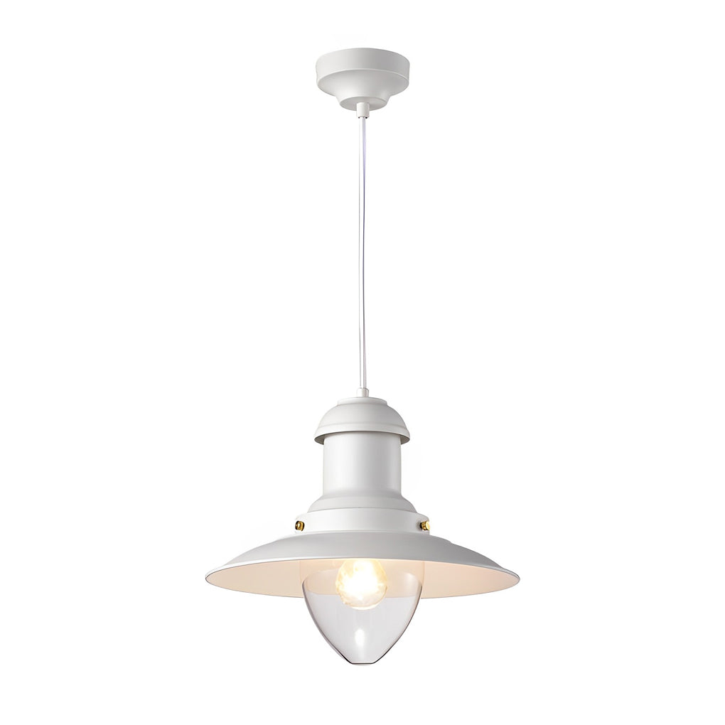 Round Retro Metal Hat Industrial Style Small Chandelier Pendant Lights - Lamp Outdoor