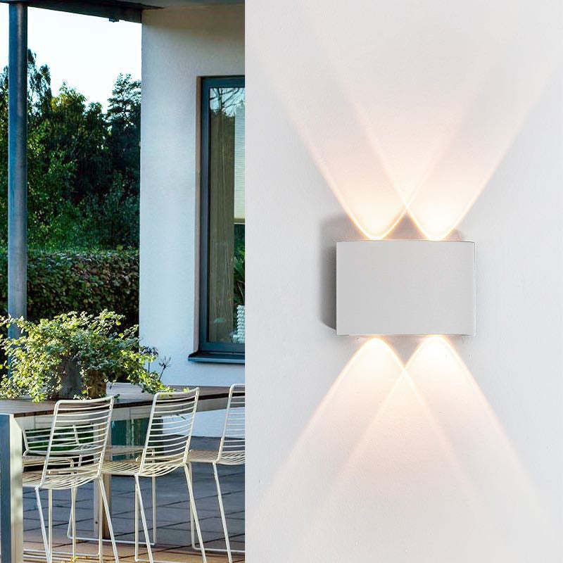 Ray Modern Rectangular Metal Outdoor Wall Lamp Water-Wave - Letslighting