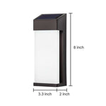 2PCS Contemporary Solar LED Wall Light with High Hardness Glass for Outdoor Gardens - Lamp Outdoor