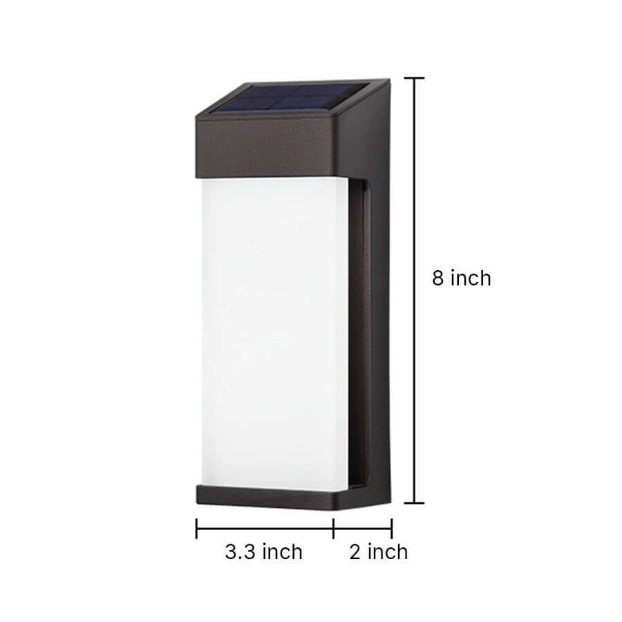 2PCS Contemporary Solar LED Wall Light with High Hardness Glass for Outdoor Gardens - Lamp Outdoor