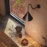 Arisha Modern Minimalist Cone Metal Outdoor Waterproof Wall Lamp，Black/Gold - Letslighting