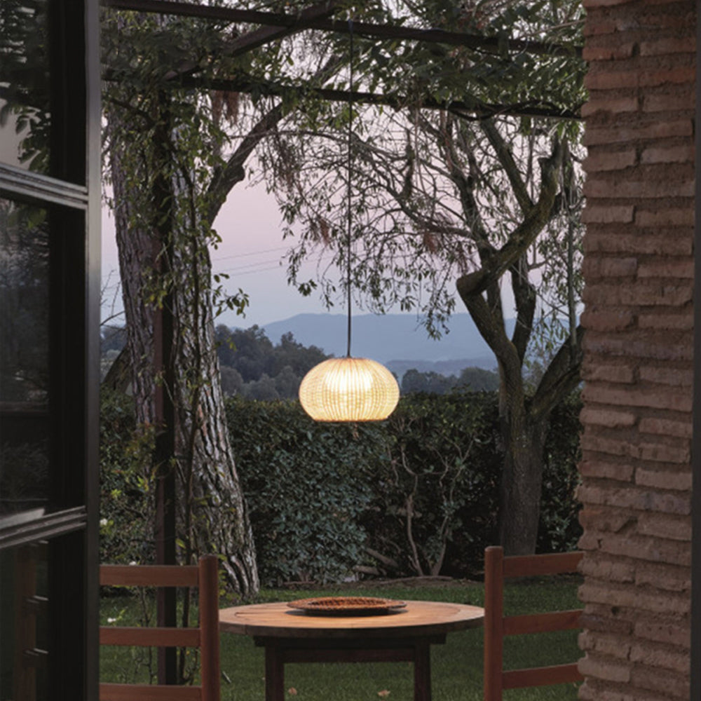 Ritta Modern Lantern Pendant Light, Coffee & Beige - Letslighting