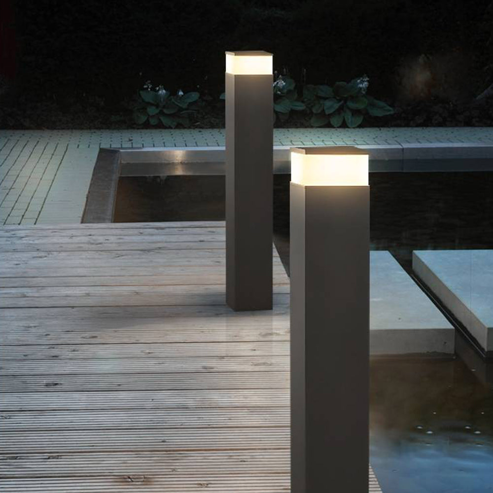 Ray Modern Metal Rectangular Outdoor Path Light - Lamp Outdoor