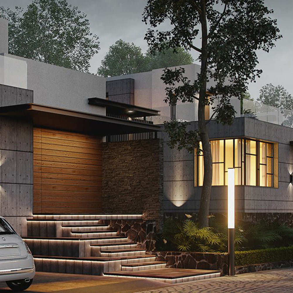 Ray Minimalist Cylindrical Acrylic Outdoor Ground Ligh - Lamp Outdoor