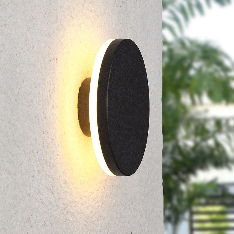 Ray Minimalist Round Square Outdoor Wall Lamp LED - Letslighting