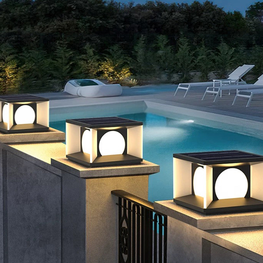 Aria Modern Square Metal Outdoor Light Post - Letslighting