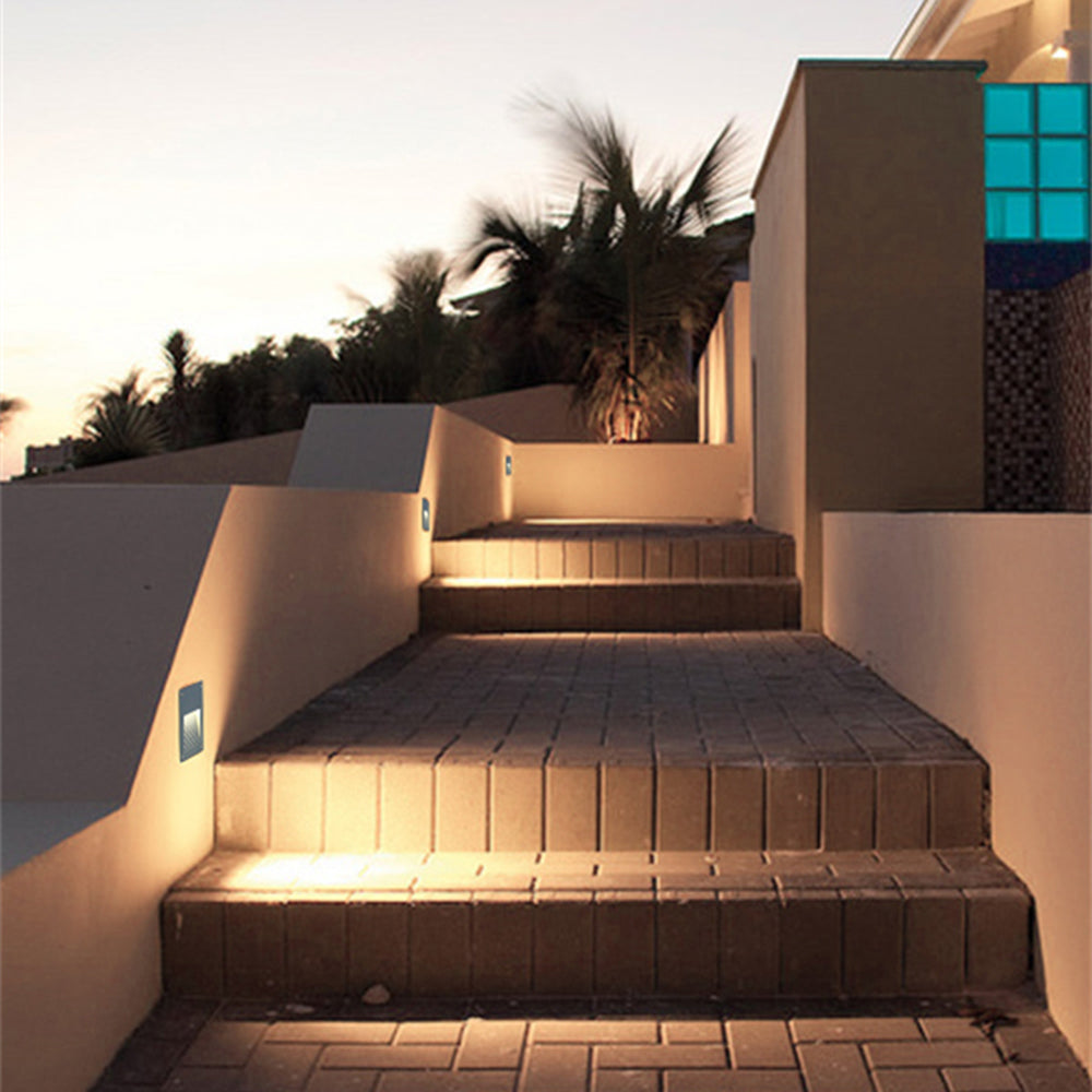 Ray Modern Metal Rectangular Outdoor Deck Step Light - Lamp Outdoor