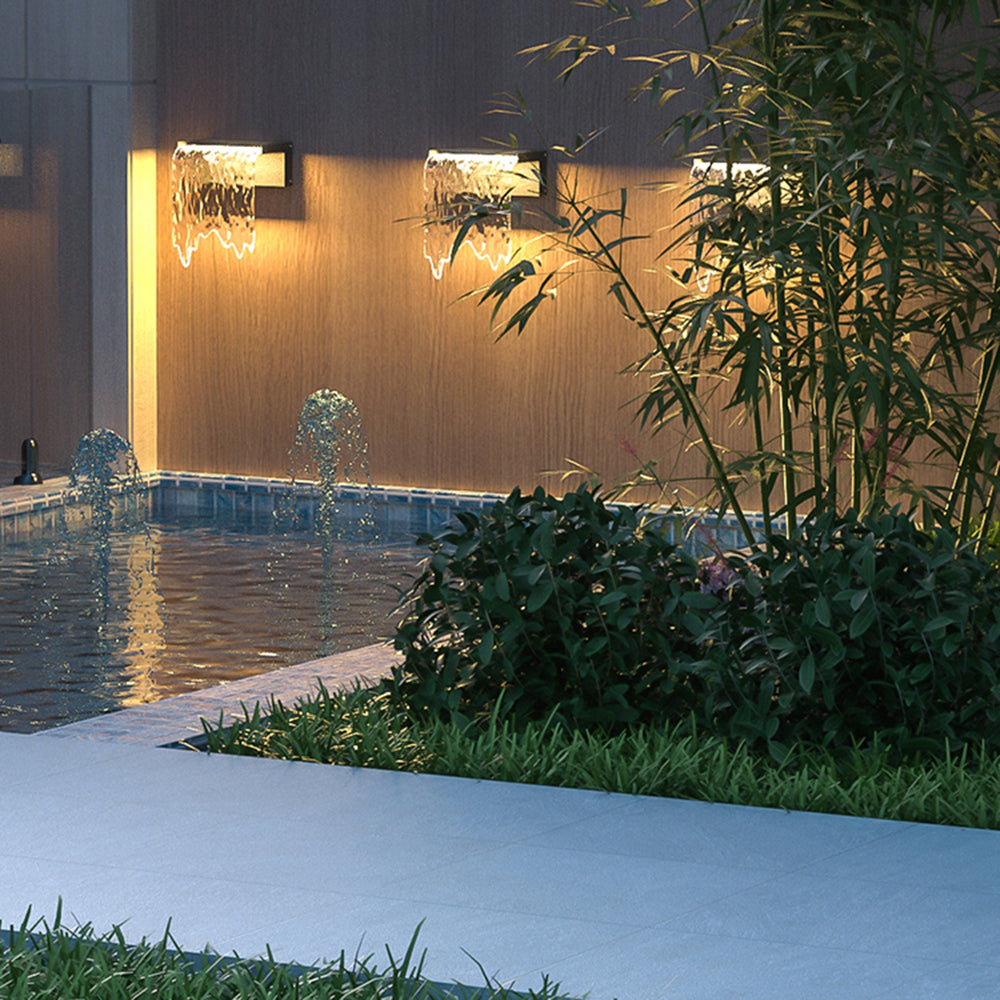 Arisha Modern Minimalist Metal Acrylic Solar Waterproof Outdoor Wall Lamp - Letslighting