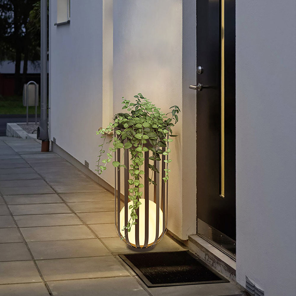Ray Modern Globe Solar Rechargeable Outdoor Floor Lamp - Lamp Outdoor