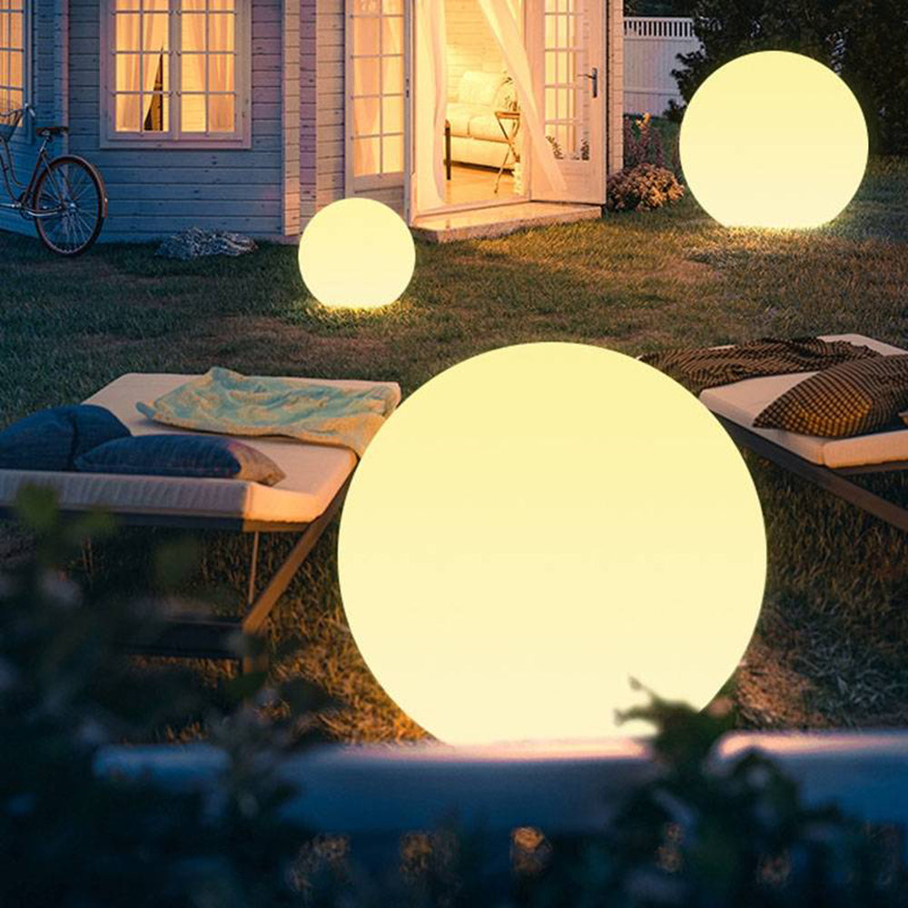 Aria Minimalist Globe LED Outdoor Light Resin - Letslighting
