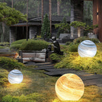 Aria Decorative Solar Acrylic Planet Outdoor Ground Light Milk Curry - Letslighting