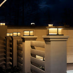 Contemporary cubic lighting fixtures integrated into modern architectural wall design for dramatic effect