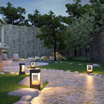 Ray Metal Triangular Hollow Outdoor Path Light - Lamp Outdoor
