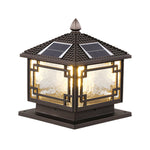Contemporary square outdoor light with sleek black frame and efficient LED illumination
