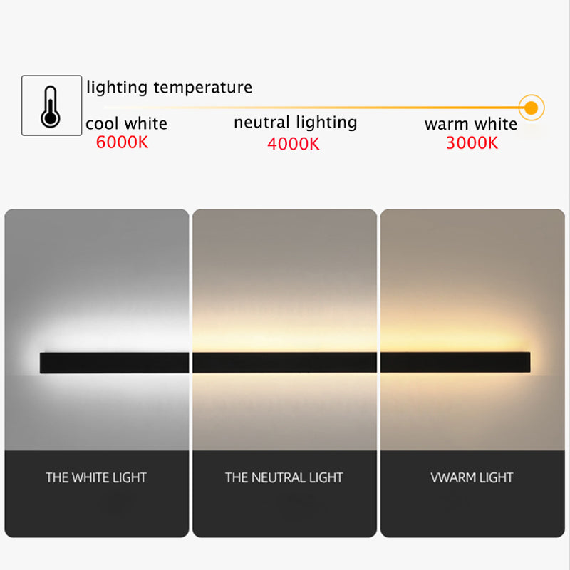 Arisha Ripple Minimalist Linear LED Outdoor Wall Lamp Metal Garden Corridor Balcony - Letslighting