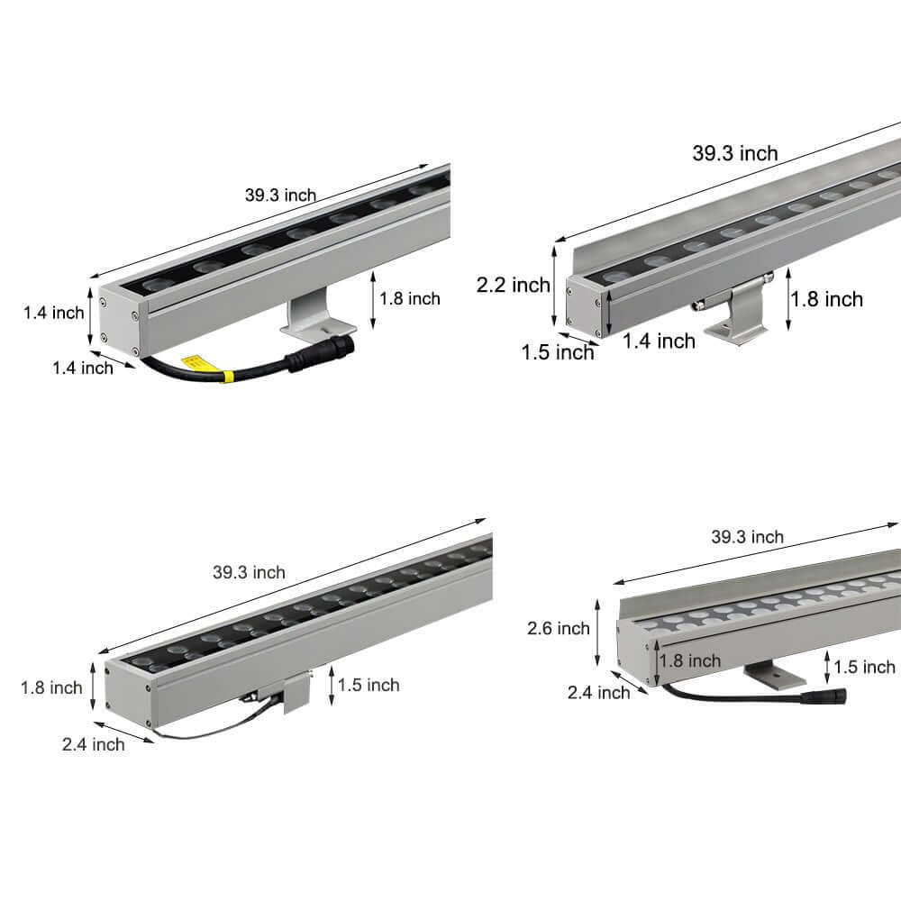 39.3-Inch Long 24V Linear LED Wall Washer - Lamp Outdoor
