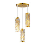 1 Pc Creative Iron Crystal Glass Industrial Style Chandelier Pendant Lights - Lamp Outdoor