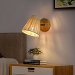 Minimalist Rattan Hand-woven 360° Adjustable Japanese-style Wall Lamp - Lamp Outdoor