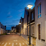 Stripes Waterproof Square Intelligent Modern Solar Lamp Post Light Head - Dazuma