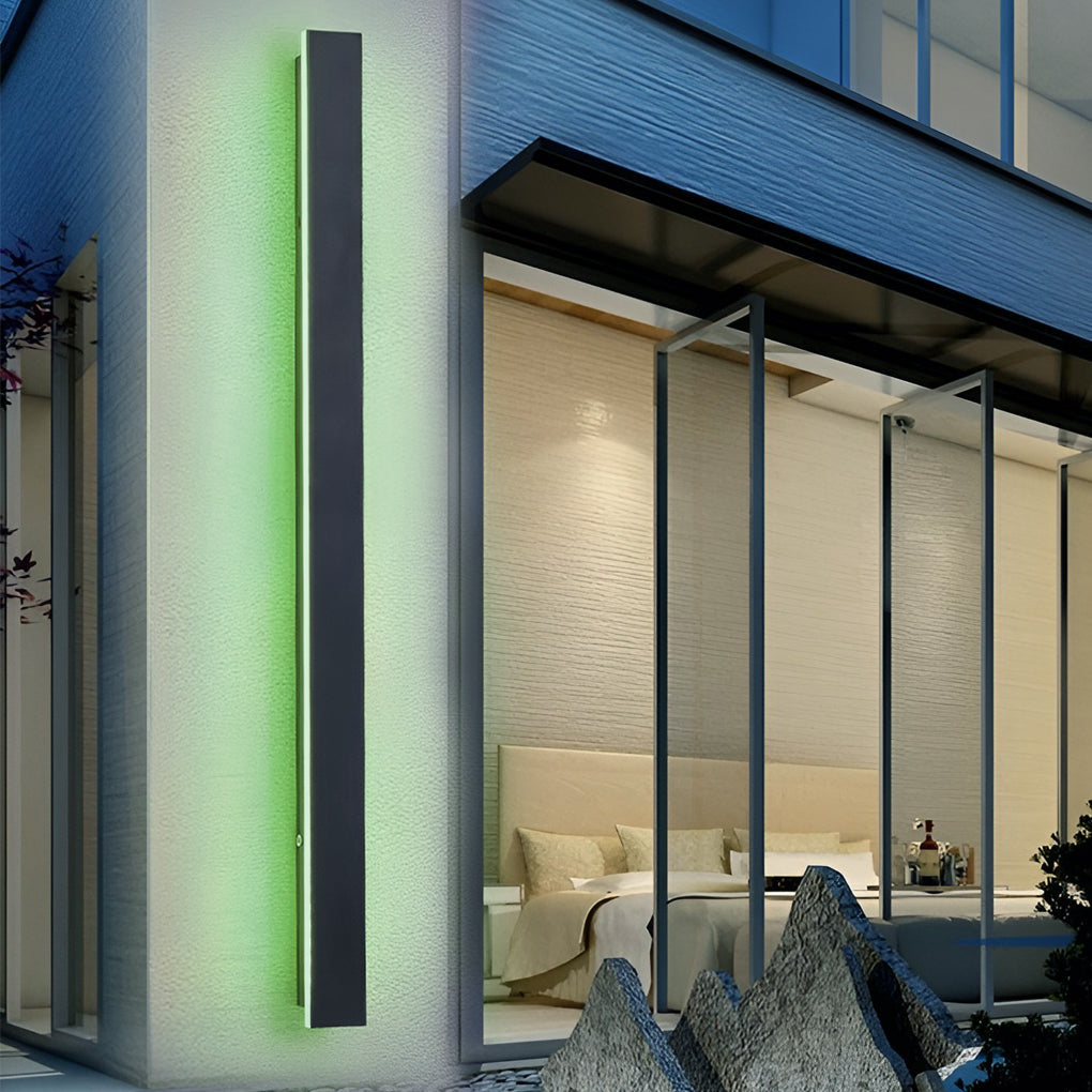 Black Long LED Linear Lights Wall Lights Outdoor LED Lighting