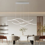 Wave Linear Hanging Branch Chandelier LED Island Ceiling Lights - Lamp Outdoor