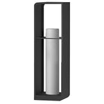 Rectangular Frame Waterproof Black Modern Solar Lights Outdoor Lanterns - Dazuma